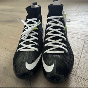 Nike Black and White Athletic Shoes with High-Top Design